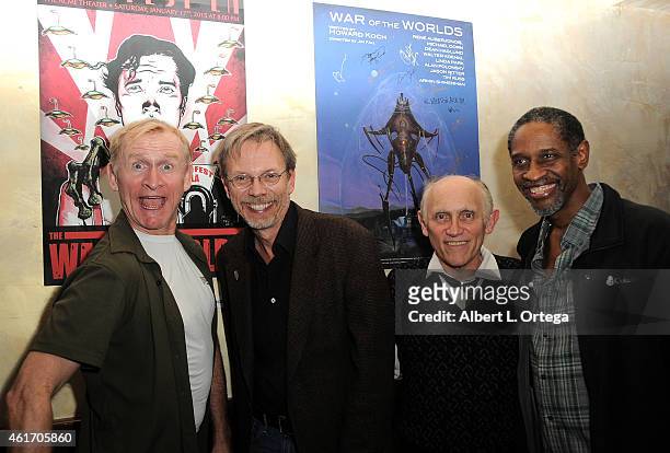 Actors Dean Haglund, David Dean Bottrell, Armin Shimerman and Tim Russ at the "War Of The Worlds" Funraiser For Sci-Fest LA held at the ACME Comedy...