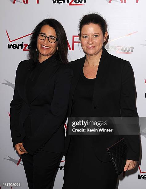 Producers Georgia Kacandes and Emma Tillinger Koskoff attend the 14th annual AFI Awards Luncheon at the Four Seasons Hotel Beverly Hills on January...