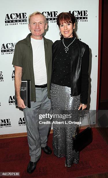 Actor Dean Haglund and actress Patricia Tallman at the "War Of The Worlds" Funraiser For Sci-Fest LA held at the ACME Comedy Theatre on January 17,...