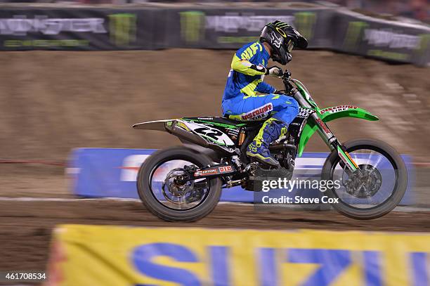 Chad Reed was running near the front but then was disqualified after a couple of run-ins with Trey Canard at the Monster Energy/AMA Supercross at...