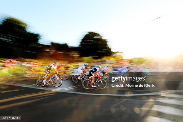 General view as riders compete in the People's Choice Classic, a one day event prior to Stage 1 of the 2015 Santos Tour Down Under on January 18,...