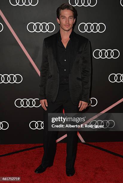 Actress Bobby Campo arrives to Audi Celebrates Golden Globes Weekend at Cecconi's Restaurant on January 9, 2014 in Los Angeles, California.