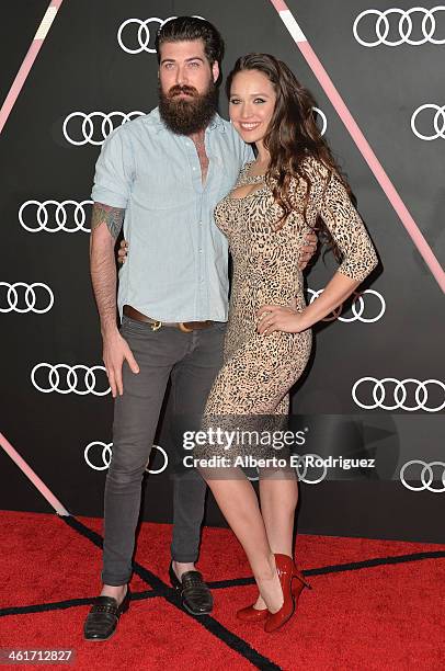 Toran Caudell and actress Jaclyn Bethamarrives to Audi Celebrates Golden Globes Weekend at Cecconi's Restaurant on January 9, 2014 in Los Angeles,...