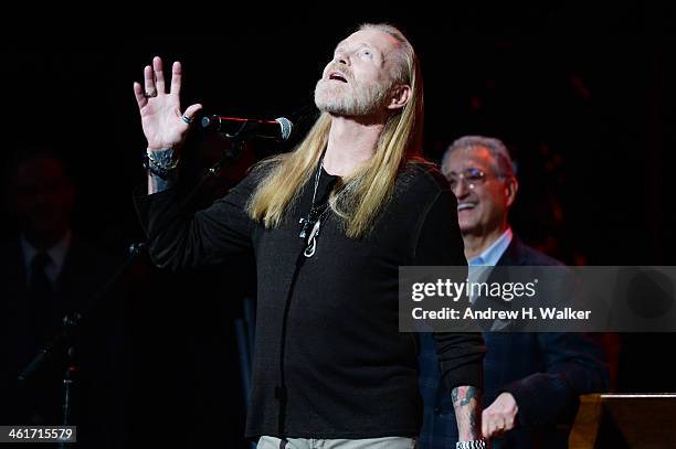 Gregg Allman speaks during All My Friends: Celebrating the Songs & Voice of Gregg Allman at The Fox Theatre on January 10, 2014 in Atlanta, Georgia.