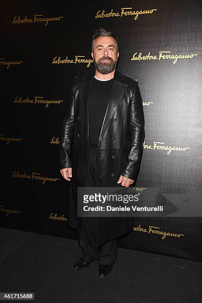 Ildo Damiano attends the Salvatore Ferragamo show as part of Milan Menswear Fashion Week Fall Winter 20125/2016 on January 18, 2015 in Milan, Italy.