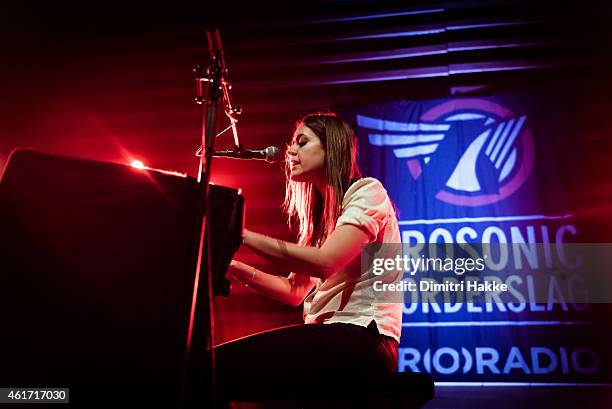 Maika Makovski performs on stage at Eurosonic Festival at Vrijdag on January 16, 2015 in Groningen, Netherlands.