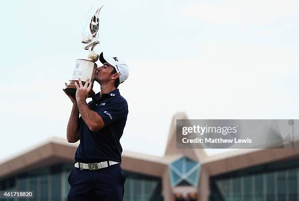 Gary Stal of France pictured after winning the Abu Dhabi HSBC Golf Championship at Abu Dhabi Golf Club on January 18, 2015 in Abu Dhabi, United Arab...