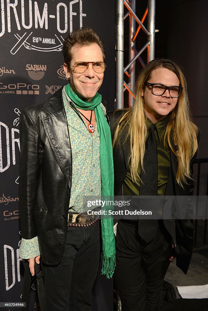 Jim Phantom Drummer Slim Jim Phantom of the Stray Cats and his son TJ walk the ...