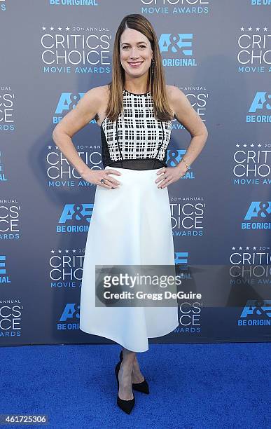 Writer Gillian Flynn arrives at the 20th Annual Critics' Choice Movie Awards at Hollywood Palladium on January 15, 2015 in Los Angeles, California.