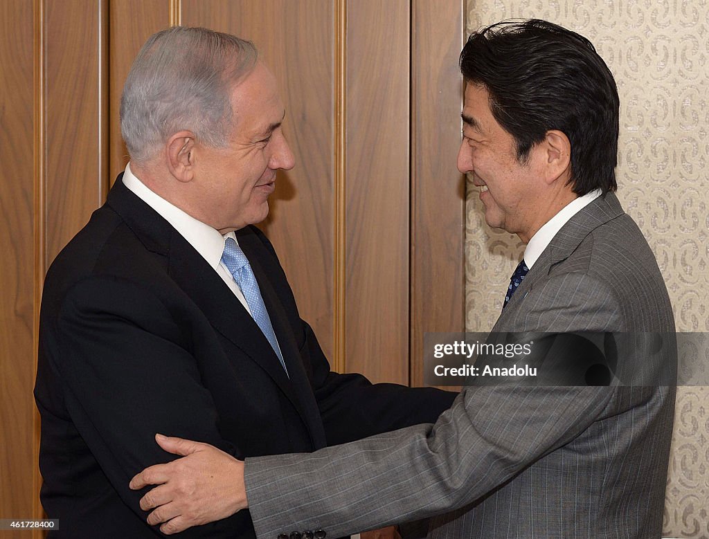 Japanese PM Abe meets Israeli PM Netanyahu