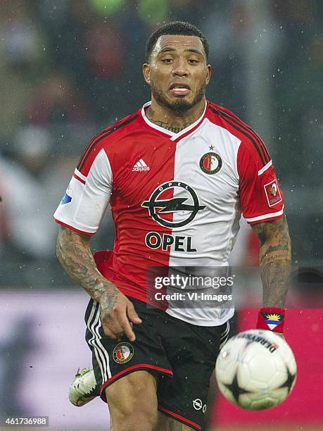 Colin Kazim-Richards of Feyenoord during the Dutch Eredivisie match between Feyenoord and FC Twente at the Kuip on January 18, 2015 in Rotterdam, The...