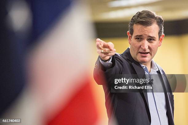 Senator Ted Cruz speaks to the South Carolina Tea Party Coalition convention on January 18, 2015 in Myrtle Beach, South Carolina. A variety of...