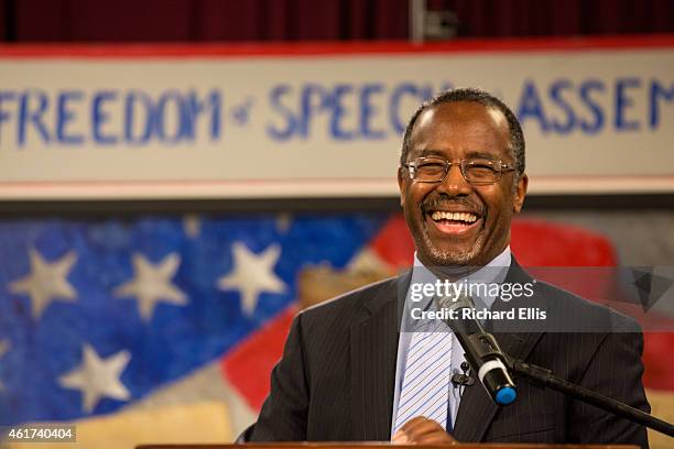 Dr. Ben Carson speaks at the South Carolina Tea Party Coalition convention on January 18, 2015 in Myrtle Beach, South Carolina. A variety of...