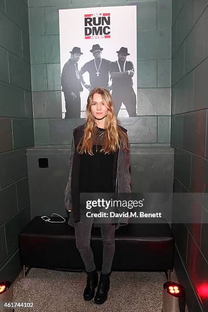 Immy Waterhouse attends the 4G live-streamed gig with RUN-DMC and Raleigh Richie at Scala on January 18, 2015 in London, England.