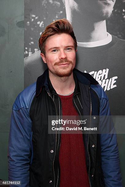 Joe Dempsie attends the 4G live-streamed gig with RUN-DMC and Raleigh Richie at Scala on January 18, 2015 in London, England.