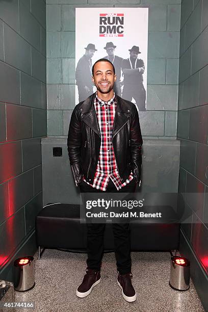 Marvin Humes attends the 4G live-streamed gig with RUN-DMC and Raleigh Richie at Scala on January 18, 2015 in London, England.