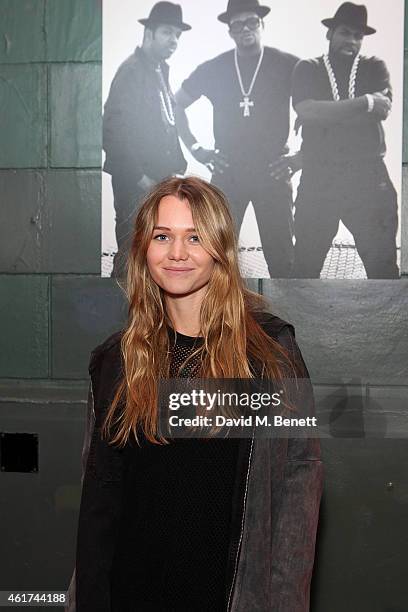 Immy Waterhouse attends the 4G live-streamed gig with RUN-DMC and Raleigh Richie at Scala on January 18, 2015 in London, England.