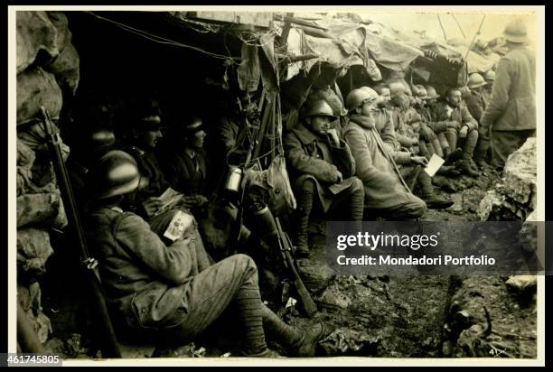 Height 208 South; first line trench, Doberdò , Italy. 1916-1918. Gelatine process. Rome, Central Museum of the Risorgimento