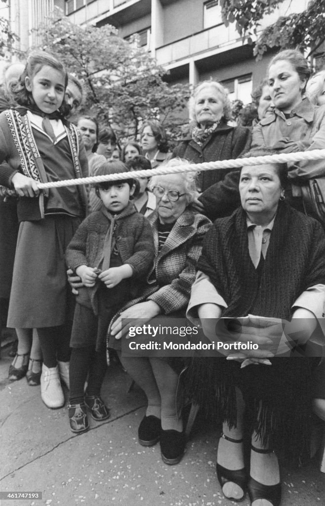 Crowd attending the funerals of Josip Broz Tito