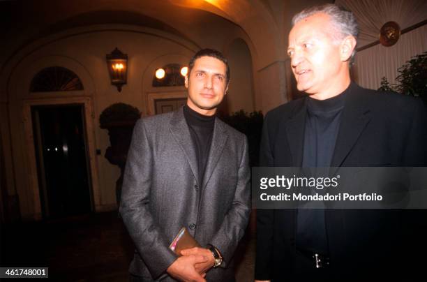 From the left, the fashion designer Antonio D'Amico and Santo Versace, respectively the former partner and the elder brother of the deceased Gianni...