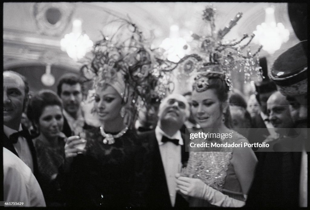Sophia Loren and Grace Kelly attending a social event in Monte Carlo