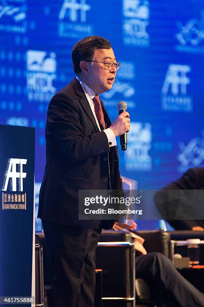 Ronnie Chan, chairman of Hang Lung Properties Ltd., speaks during the Hong Kong Asian Financial Forum in Hong Kong, China, on Monday, Jan. 19, 2015....