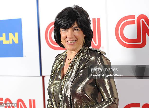 Journalist Christiane Amanpour attends the CNN Worldwide All-Star 2014 Winter TCA Party at Langham Hotel on January 10, 2014 in Pasadena, California.