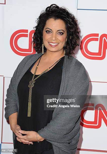 Anchor Michaela Pereira attends the CNN Worldwide All-Star 2014 Winter TCA Party at Langham Hotel on January 10, 2014 in Pasadena, California.