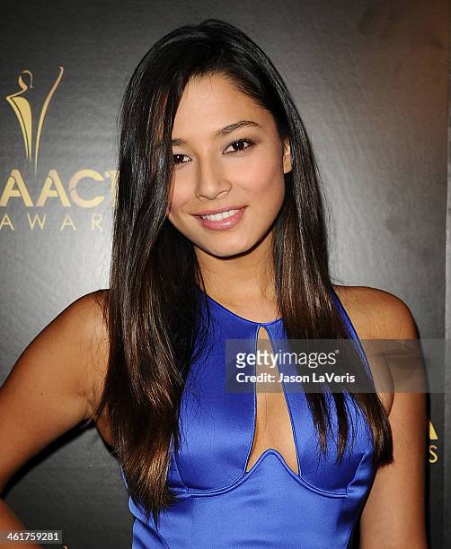 Model Jessica Gomes attends the 3rd annual AACTA International Awards at Sunset Marquis Hotel & Villas on January 10, 2014 in West Hollywood,...