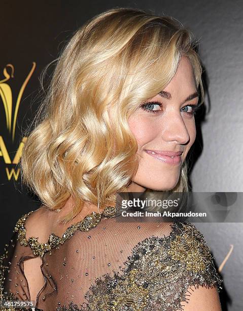 Actress Yvonne Strahovski attends the 3rd Annual Australian Academy International Awards at Sunset Marquis Hotel & Villas on January 10, 2014 in West...