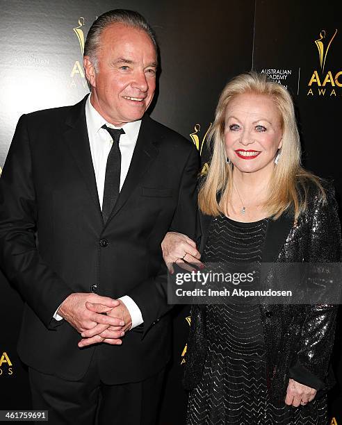 Actress Jacki Weaver and her husband, actor Sean Taylor, attend the 3rd Annual Australian Academy International Awards at Sunset Marquis Hotel &...