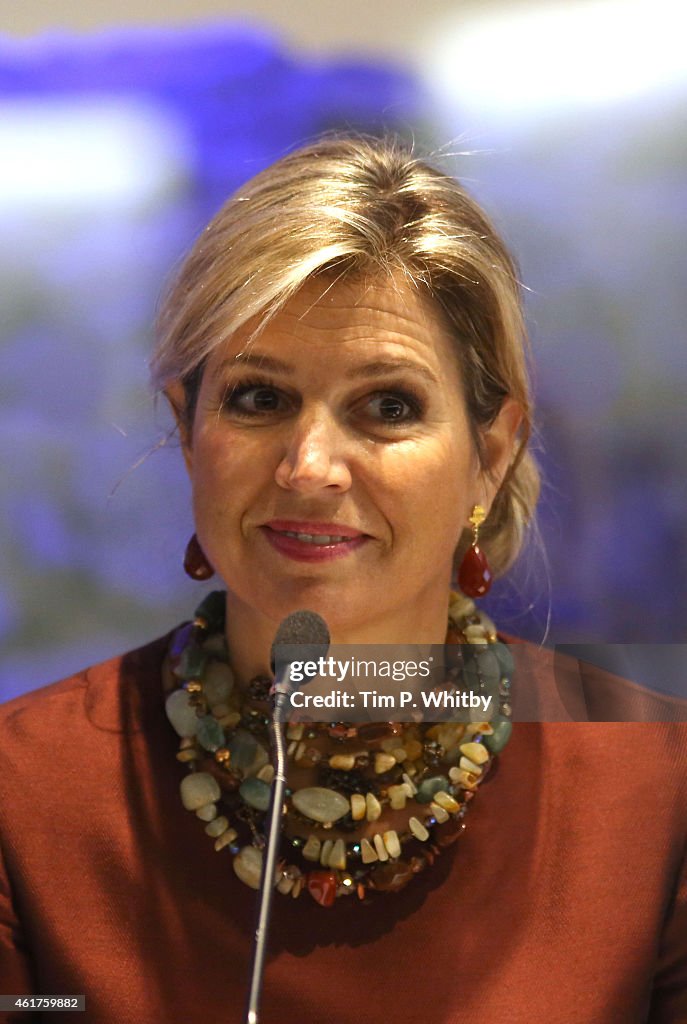 Queen Maxima Of The Netherlands Attends 'Financial Inclusion: The Next Move Forward' Conference