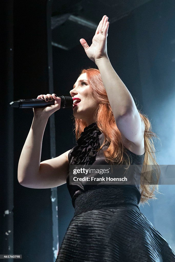 Simona Simons Singer Simone Simons of the Dutch band Epica performs live during a ...