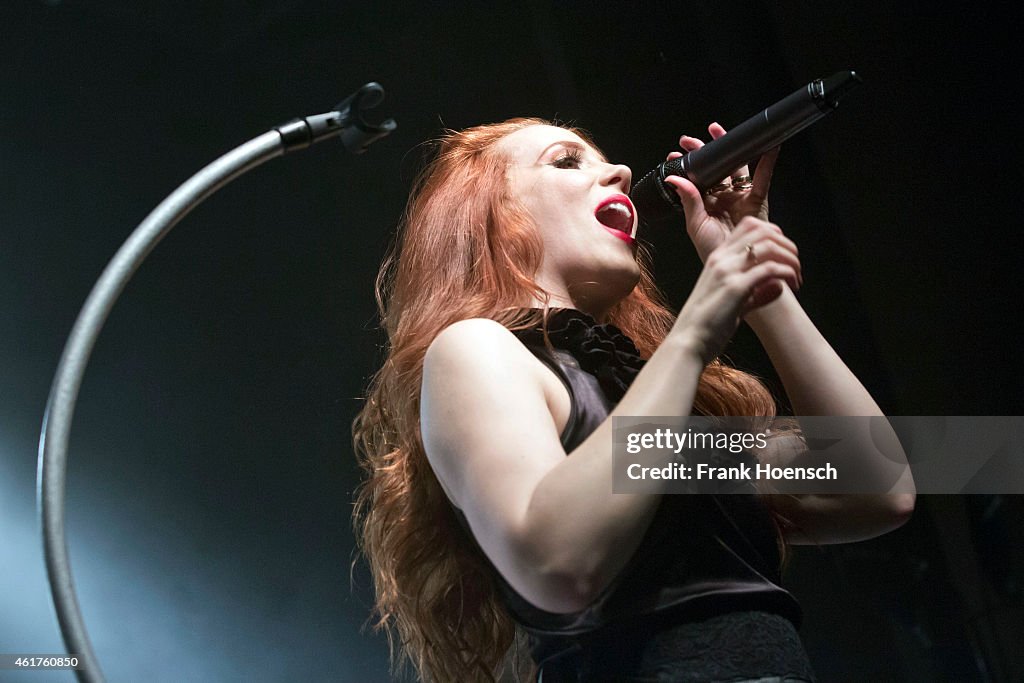 Simona Simons Singer Simone Simons of the Dutch band Epica performs live during a ...