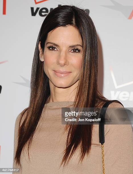 Actress Sandra Bullock arrives at the 14th Annual AFI Awards at Four Seasons Hotel Los Angeles at Beverly Hills on January 10, 2014 in Beverly Hills,...
