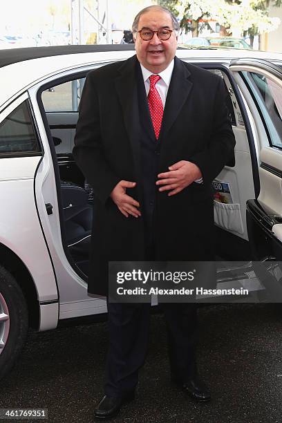 Alisher Usmanov, President of the International Fencing Federation attends IOC President Thomas Bach's 60th Birthday party at Stadthalle on January...