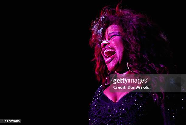 Chaka Khan performs live at Sydney Festival 2014 at The Domain on January 11, 2014 in Sydney, Australia.