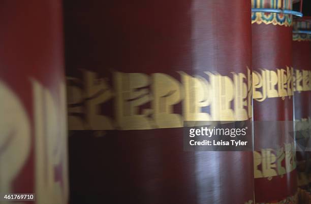 Prayer wheels at Bodhnath stupa located just six kilometres east of Kathmandu along the long, old trade road to Lhasa. Known to the Tibetans simply...