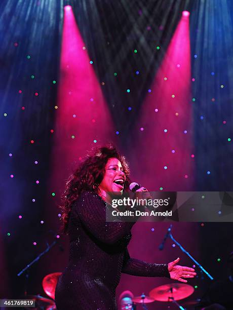 Chaka Khan performs live at Sydney Festival 2014 at The Domain on January 11, 2014 in Sydney, Australia.