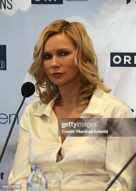Actor Veronica Ferres attends the 'Casanova Variations' press conference at Ronacher Theater on January 19, 2015 in Vienna, Austria.