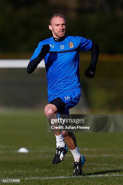 Luke Chadwick of Cambridge United in a practice session at their training ground on January 19, 2015 in Cambridge, Cambridgeshire.