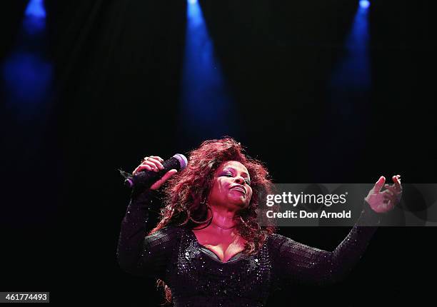 Chaka Khan performs live at Sydney Festival 2014 at The Domain on January 11, 2014 in Sydney, Australia.