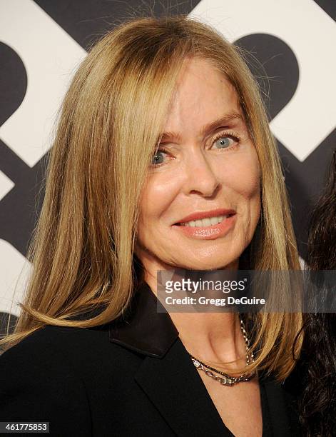 Barbara Bach arrives at Diane Von Furstenberg's "Journey Of A Dress" premiere opening party at Wilshire May Company Building on January 10, 2014 in...