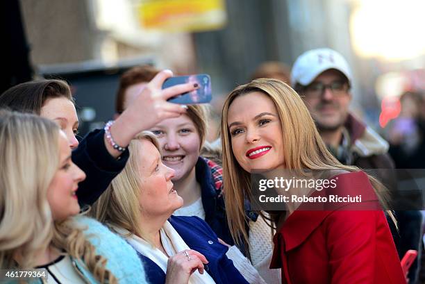 Amanda Holden attends the Edinburgh auditions for 'Britain's Got Talent' at Edinburgh Festival Theatre on January 19, 2015 in Edinburgh, Scotland.