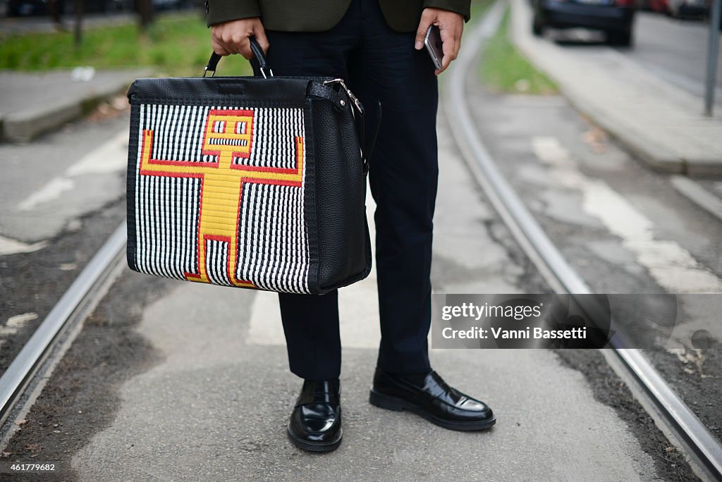 Street Style - Day 3 - Milan Menswear Fashion Week Fall/Winter 2015/2016