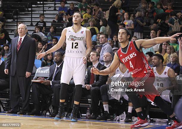 Seth Curry of the Erie Bayhawks watches his shot while playing against the Rio Grande Valley Vipers during the 2015 NBA D-League Showcase presented...