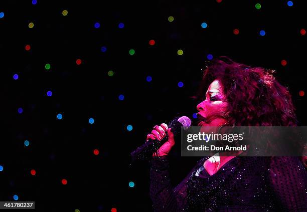 Chaka Khan performs live at Sydney Festival 2014 at The Domain on January 11, 2014 in Sydney, Australia.