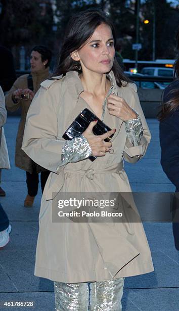 Actress Elena Anaya is seen arriving to the 29th Goya awards nominated party at 'Teatros del Canal' on January 19, 2015 in Madrid, Spain.