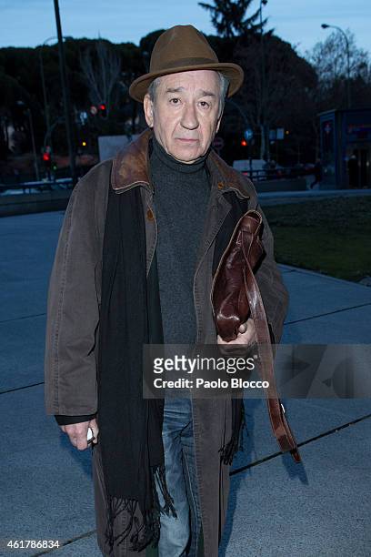 Actor Jose Sacristan is seen arriving to the 29th Goya awards nominated party at 'Teatros del Canal' on January 19, 2015 in Madrid, Spain.