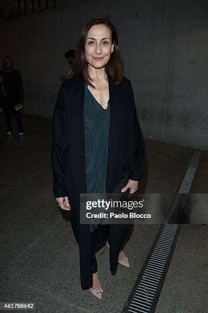 Actress Carmen Elias is seen arriving to the 29th Goya awards nominated party at 'Teatros del Canal' on January 19, 2015 in Madrid, Spain.